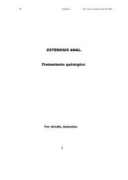 ESTENOSIS ANAL. Tratamiento quirúrgico - Asociación de ...