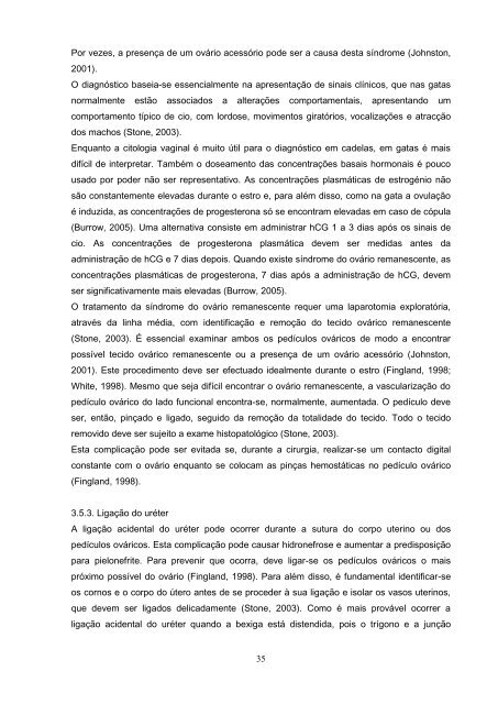 Estudo comparativo da ovariohisterectomia felina com incisao no ...