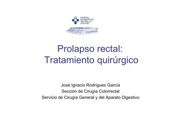 Prolapso rectal: Tratamiento quirúrgico