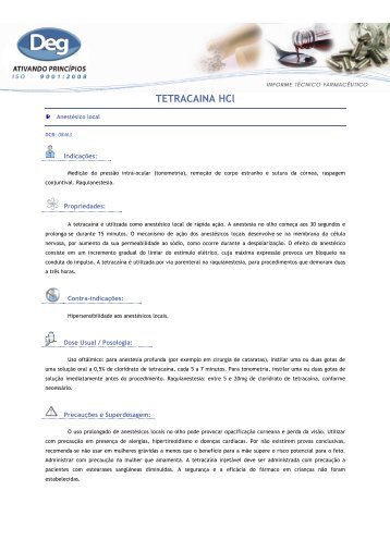 TETRACAINA HCL - Fagron