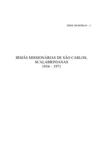 Irmãs missionárias de são Carlos, scalabrinianas - Scalabriniane