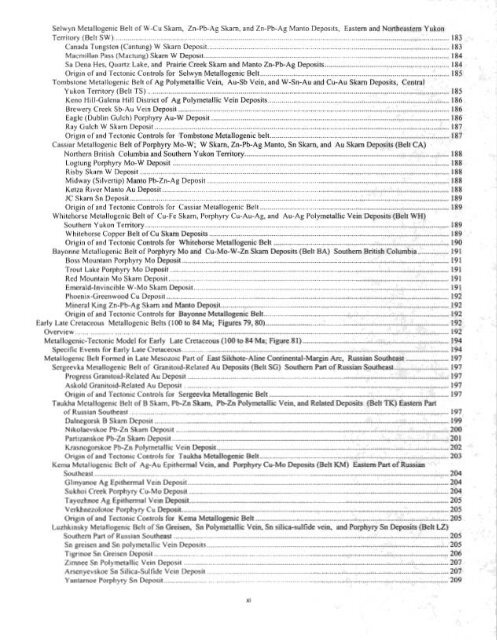 Metallogenesis and Tectonics of the Russian Far East, Alaska, and ...