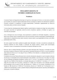 Regulamento Municipal de Toponímia e Numeração de Polícia