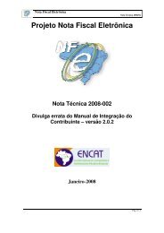 Projeto Nota Fiscal Eletrônica - Portal da Nota Fiscal Eletrônica