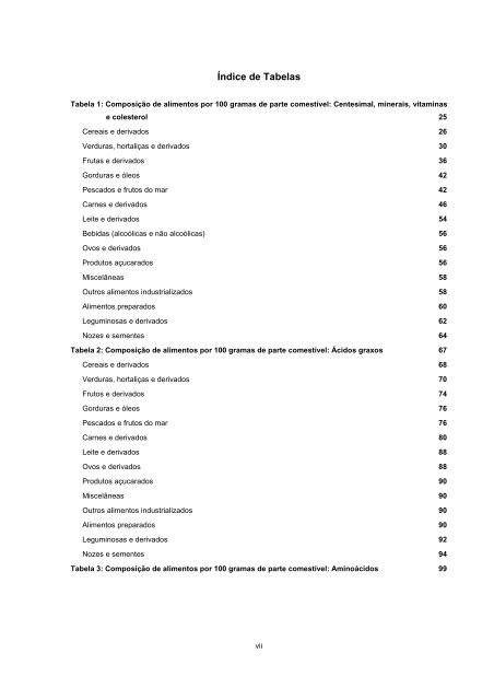 Tabela Brasileira de Composicao de Alimentos - TACO 4 ... - Unicamp