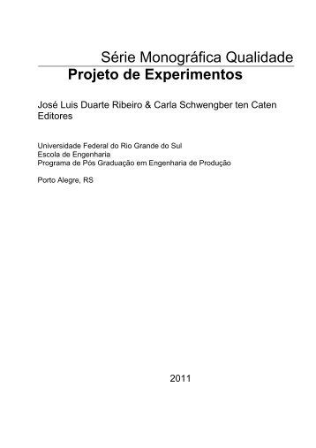 Projeto de Experimentos - Engenharia de Produção e Transportes