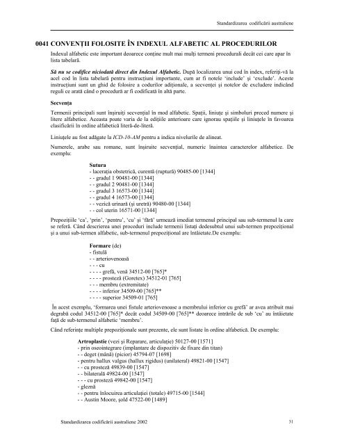 standardele codificării australiene icd-10-am - Cardiologie.ro