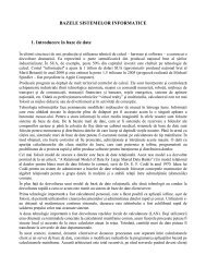 BAZELE SISTEMELOR INFORMATICE 1. Introducere în baze de date