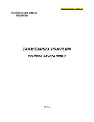 Takmičarski pravilnik RSS - Rvački savez Srbije