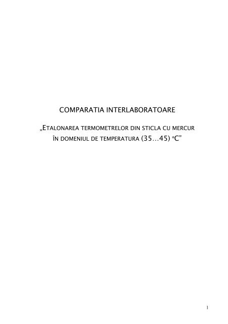 Etalonarea termometrelor din sticlă cu mercur - temperature.ro