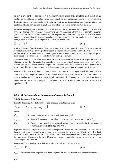 Curs foc - Facultatea de Construcţii Timişoara - Universitatea ...