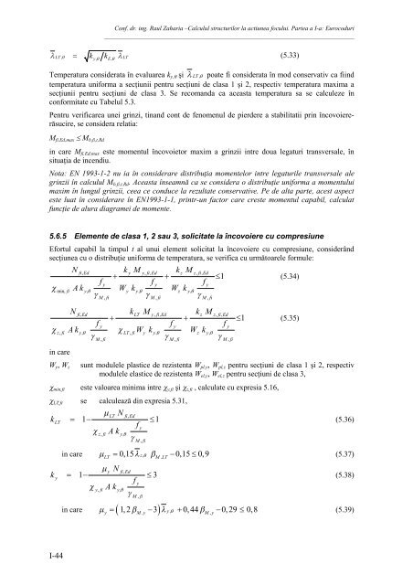 Curs foc - Facultatea de Construcţii Timişoara - Universitatea ...