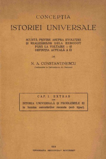 ISTORIE I UNIVERSALE