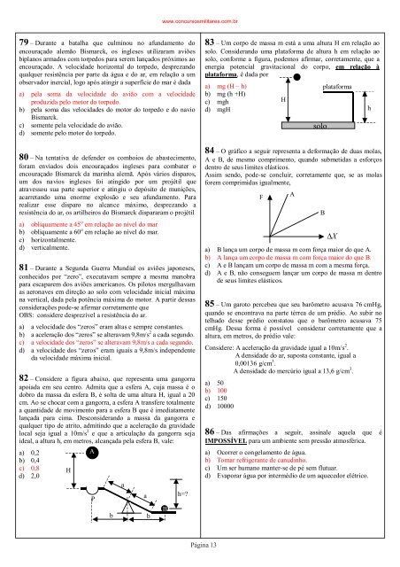 Prova do CFS-B 2/ 2009 - Concursos Militares