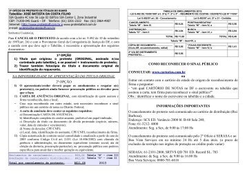 CARTA DE ANUÊNCIA Senhor(a) Tabelião(ã) de Protesto