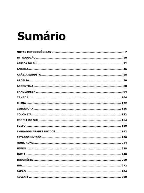 Notas Metodológicas - Ministério da Agricultura