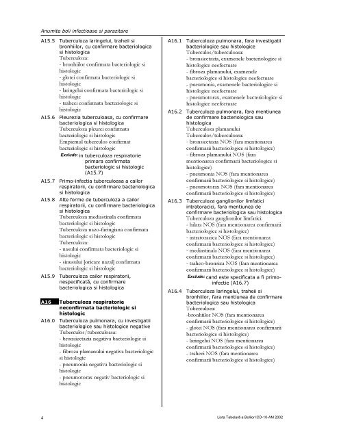 LISTA TABELARĂ A BOLILOR ICD-10-AM - DRG