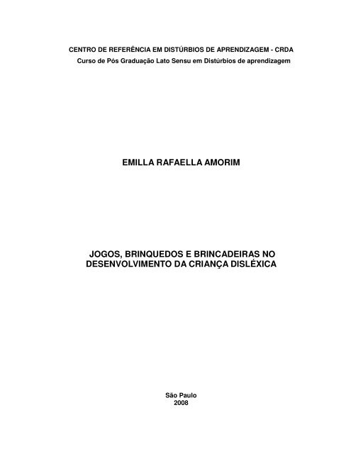 emilla rafaella amorim jogos, brinquedos e brincadeiras no - CRDA