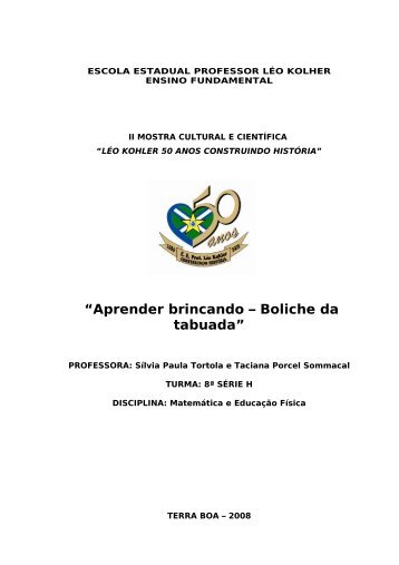 8ª série H - escola estadual professor léo kohler