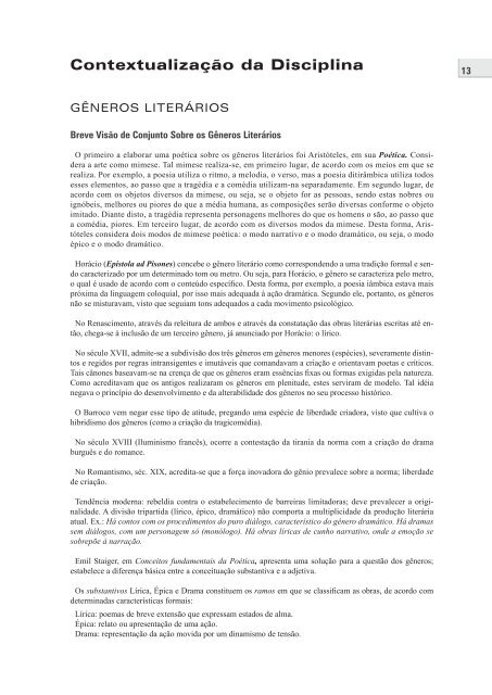 LITERATURA LATINA I - Universidade Castelo Branco