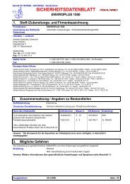 SICHERHEITSDATENBLATT ENVIROPLUS 1500 Stoff ... - Roshard