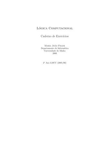 Lógica Computacional - Caderno de Exercícios - Departamento de ...