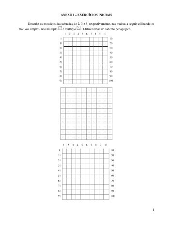 1 ANEXO I – EXERCÍCIOS INICIAIS Desenhe os mosaicos ... - Unesp