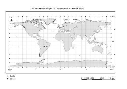 Projeção Cartográfica – Planisfério terrestre - Unemat