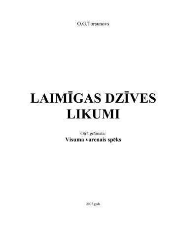 LAIMĪGAS DZĪVES LIKUMI - Grantha.lv