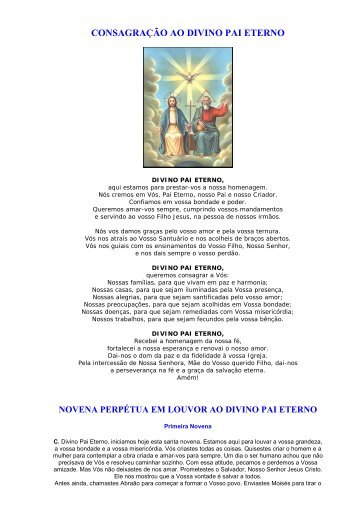 Consagração e Novena ao Divino Pai Eterno - Maria Mãe da Igreja