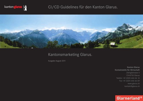 CI/CD Guidelines für den Kanton Glarus. Kantonsmarketing Glarus.