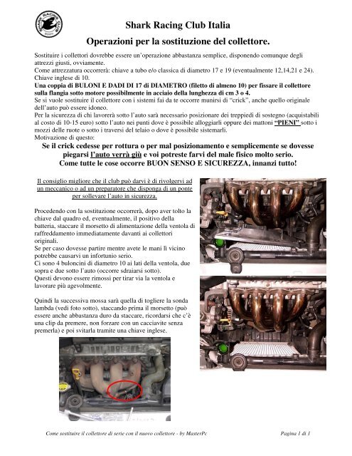 Download guida per il montaggio di un collettore 4-2-1 o 4-1 in acciaio