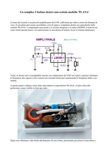 Un semplice Citofono dentro una scatola modello 'PLANA'