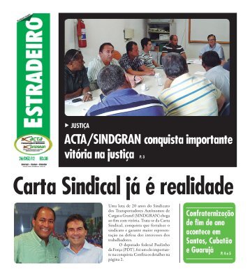 Jornal Estradeiro - Edição 38 - ACTA SINDGRAN