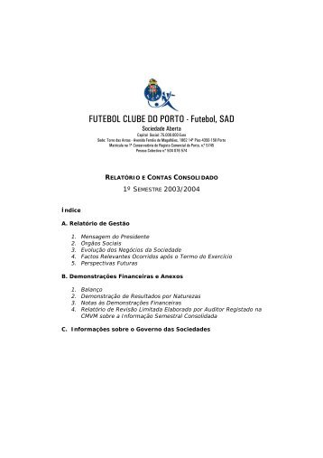 FUTEBOL CLUBE DO PORTO - Futebol, SAD - FC Porto