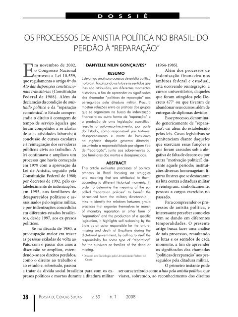 Edição completa - Revista de Ciências Sociais