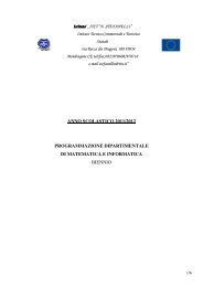 Programmazione dipartimento di Matematica - Istituto Tecnico ...