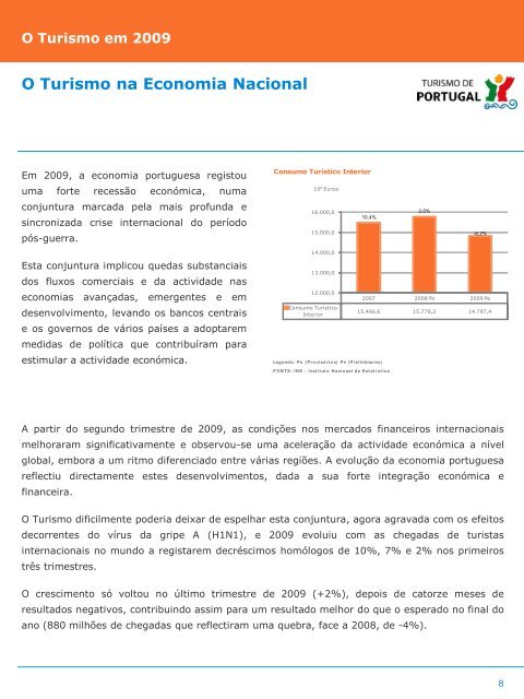 O turismo em 2009 - Turismo de Portugal