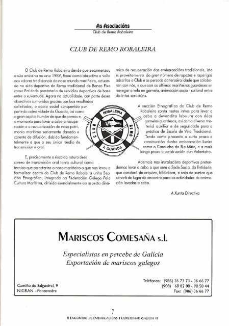 Revista do II Encontro de Embarcacións Tradicionais de Galicia