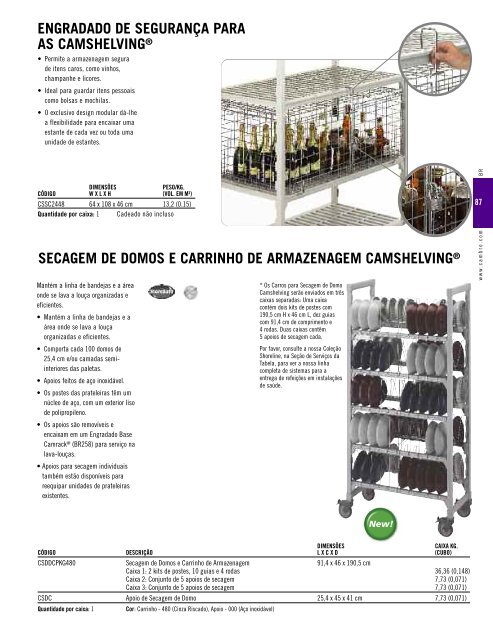 bandejas policarbonato camwear - Cambro Manufacturing Company