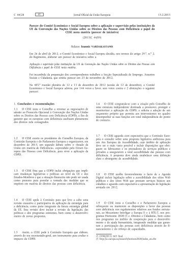 Parecer do Comité Económico e Social Europeu sobre a aplicação ...