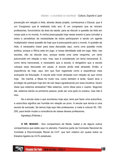 Cultura, Esporte e Lazer - Assembleia Legislativa do Estado de São ...