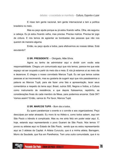 Cultura, Esporte e Lazer - Assembleia Legislativa do Estado de São ...