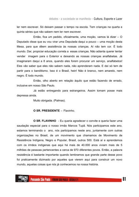 Cultura, Esporte e Lazer - Assembleia Legislativa do Estado de São ...