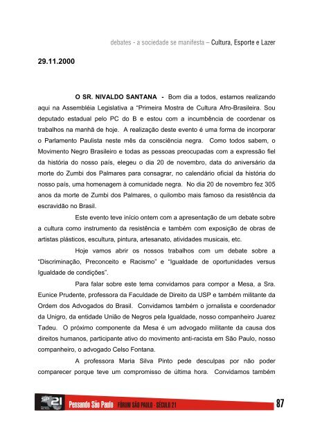 Cultura, Esporte e Lazer - Assembleia Legislativa do Estado de São ...