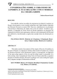 considerações sobre o urbanismo de londrina e suas - UniFil