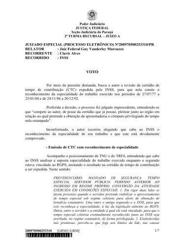 200970500253310 - Justiça Federal do Paraná