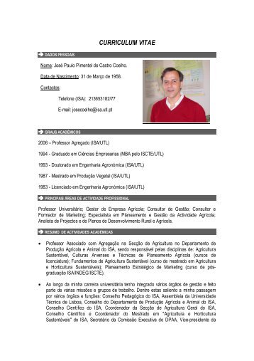 Consultar CV detalhado - Instituto Superior de Agronomia ...