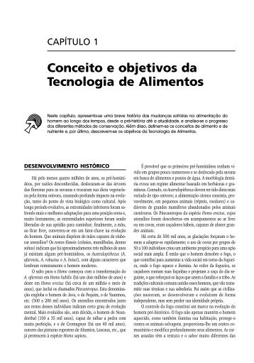 Conceito e objetivos da Tecnologia de Alimentos - Extra.com.br