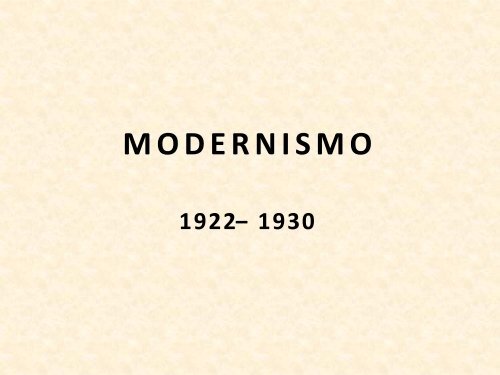 Aula 3 - Oswald-Bandeira - Modernismo 1922-1930 - ECA